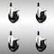 Service Caster 5 Inch 316SS Soft Rubber Swivel 1 Inch Expanding Stem Caster Set Lock Brake SCC-SS316TTLEX20S514-SRS-1-4 - alternate 1